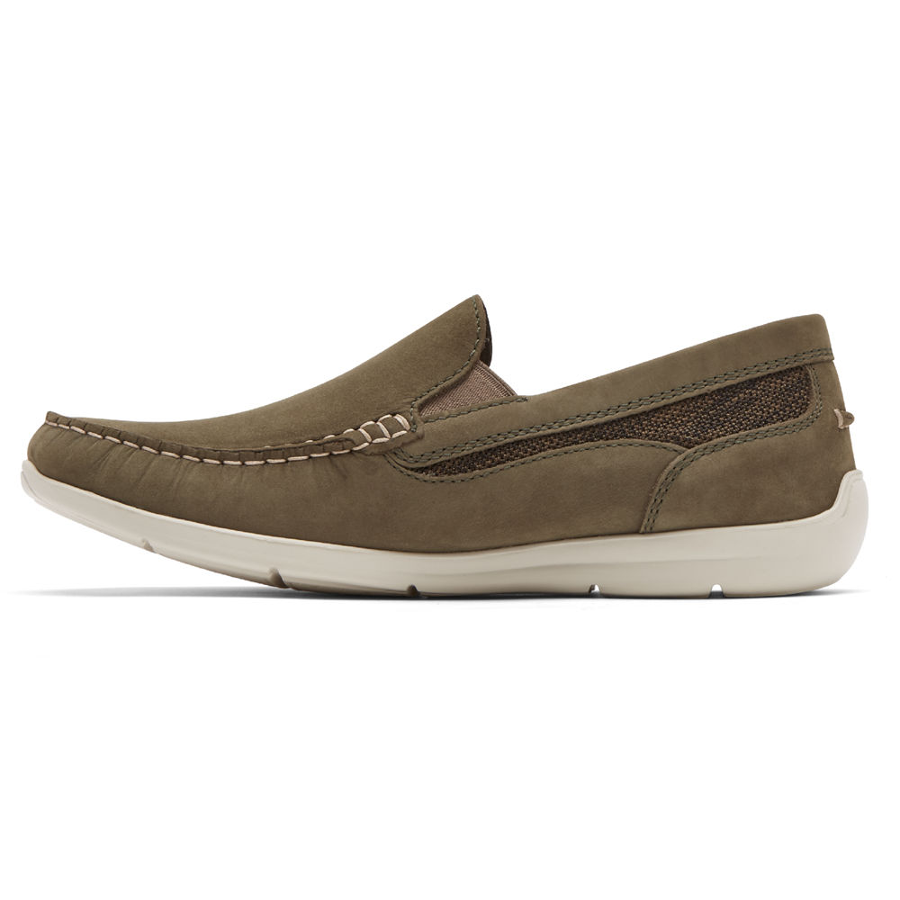 Rockport Mens Cullen Venetian - Slip-On Dark Olive - JCL204589